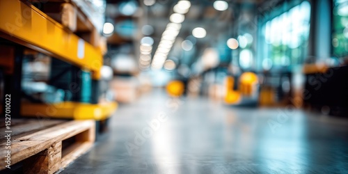 Wallpaper Mural Blurred Warehouse Interior With Pallet, Representing Logistics Efficiency and Supply Chain Management for Industrial Business : Generative AI Torontodigital.ca