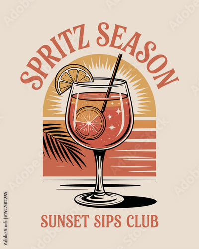Funny Aperol Spritz tshirt design vector illustration