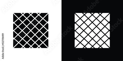 Mosquito net icon in flat version on black and white background