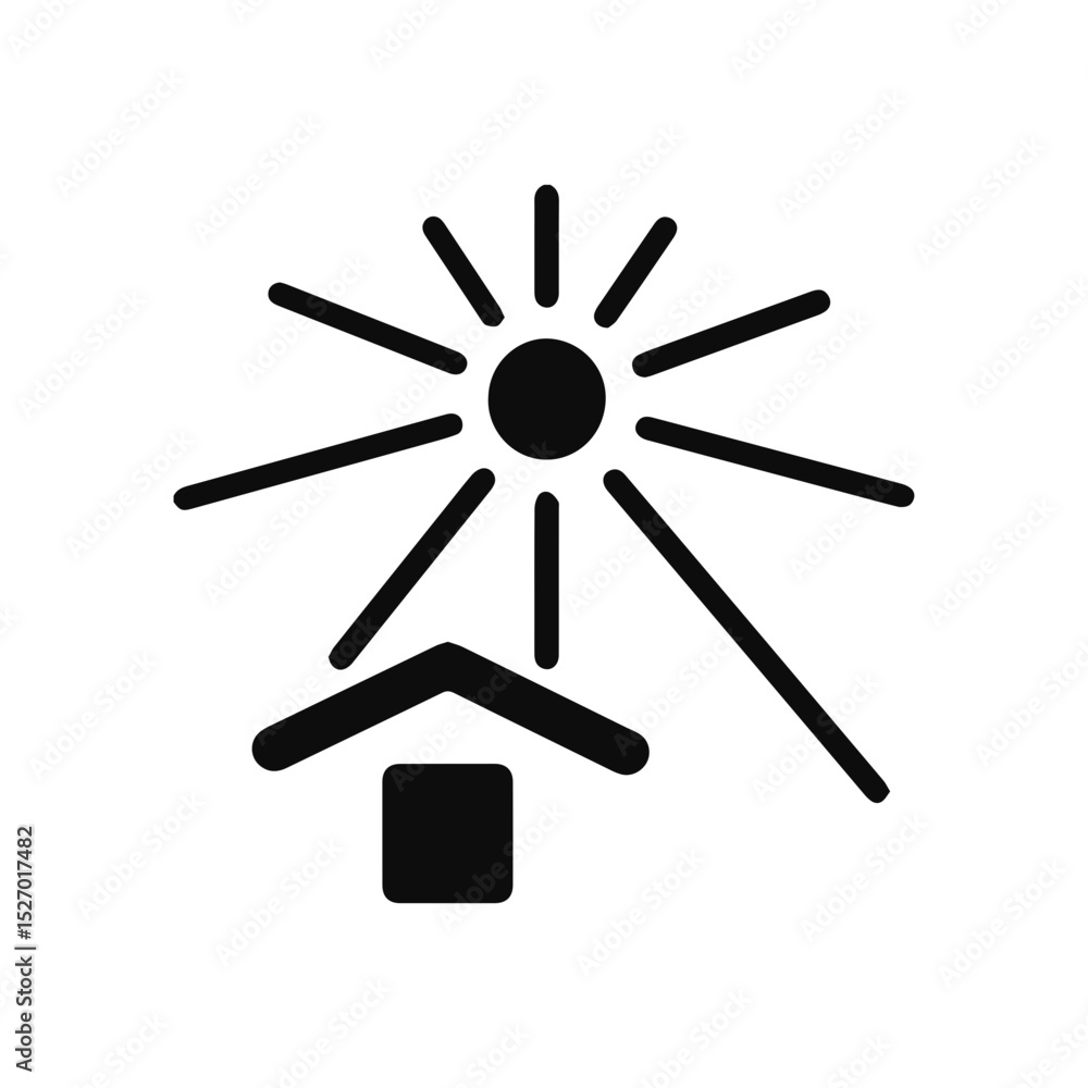 Sunlight Protection Packaging Symbol vector Sunlight Protection Packaging Symbol vector
