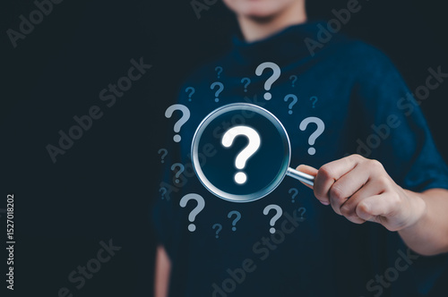 Photos Question mark and root cause analysis concept