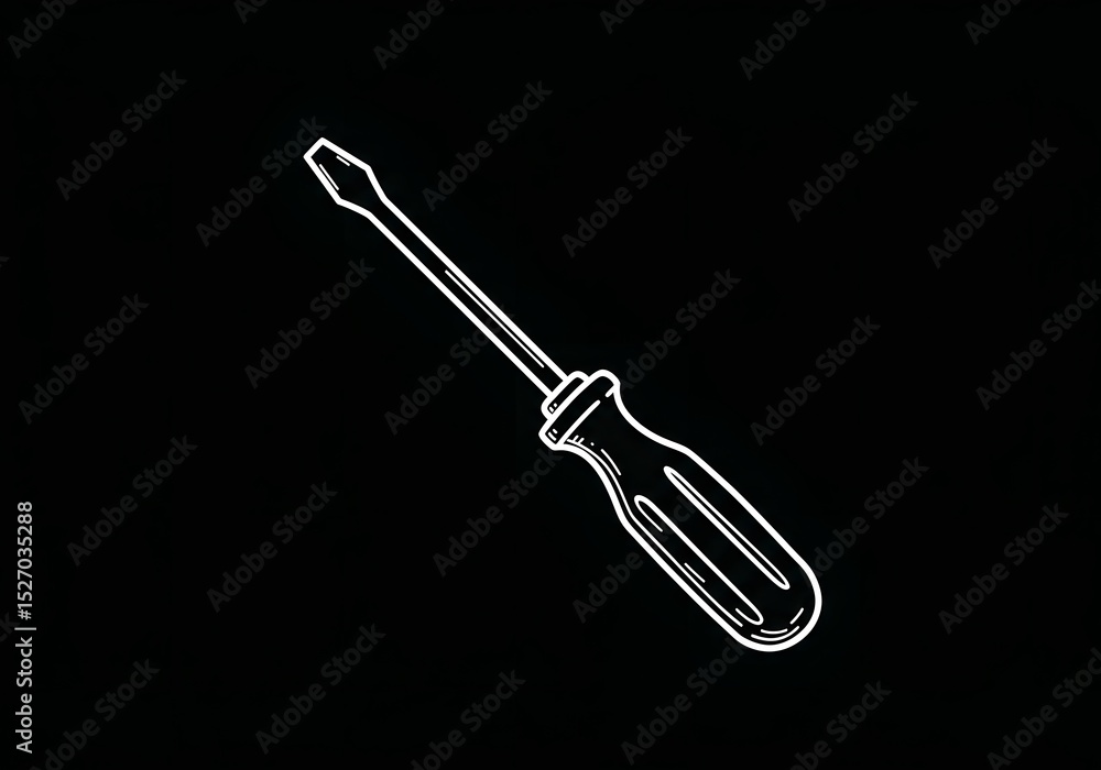 Fototapeta premium Outline Screwdriver
