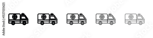 Ambulance icon vector collection. EPS 10