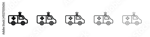 Ambulance icon vector collection. EPS 10