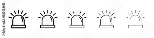 Ambulance siren icon vector collection. EPS 10