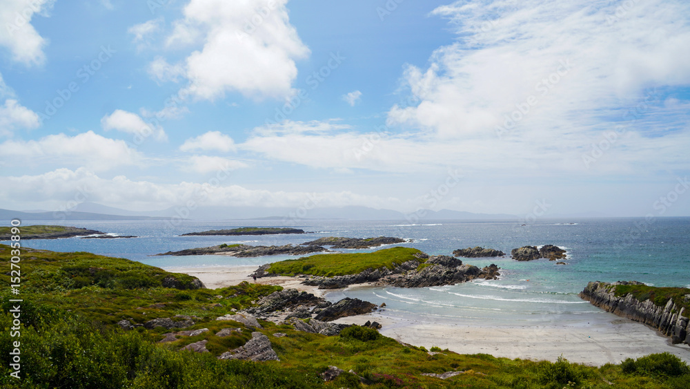 Fototapeta premium view of the coast of the sea
