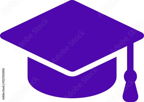 Purple graduation cap representing academic achievement and success