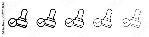 Approval stamp icon vector collection. EPS 10