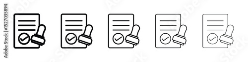 Approved document icon vector collection. EPS 10
