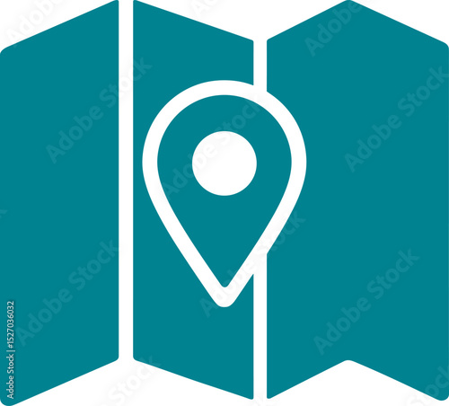 Free Download Location pin showing place on folded map navigation concept - GFXLoad