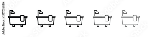 Bathroom icon vector collection. EPS 10
