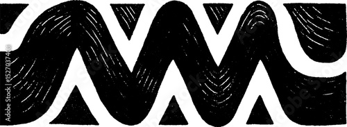 Neo folk art inspired aztec tribal pattern design for cultural decor