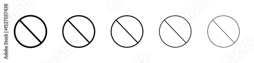 Blocked icon vector collection. EPS 10