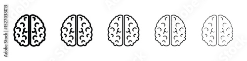 Brain icon vector collection. EPS 10