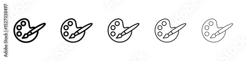 Brush and Palette icon vector collection. EPS 10