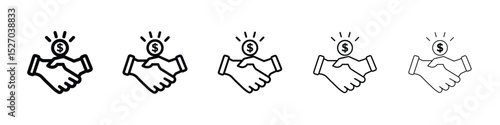 Business deal icon vector collection. EPS 10