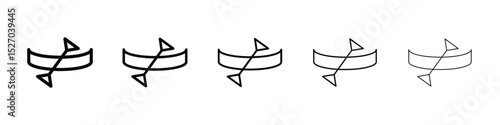 Canoe icon vector collection. EPS 10