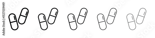 Capsule icon vector collection. EPS 10