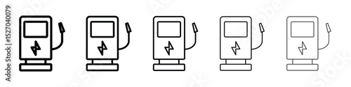 Charging station icon vector collection. EPS 10