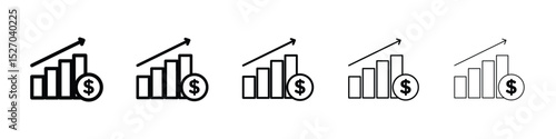 Chat arrow grow icon vector collection. EPS 10