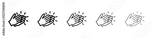 Clap icon vector collection. EPS 10
