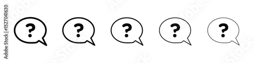 Comment question icon vector collection. EPS 10