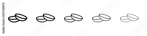 contact lenses icon vector collection. EPS 10