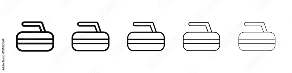 Curling stone icon vector collection. EPS 10 Curling stone icon vector collection. EPS 10