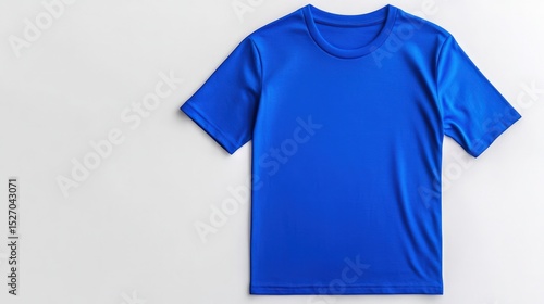 Wallpaper Mural Stylish blue t shirt on white background, creating minimalist and modern aesthetic, copy space Torontodigital.ca