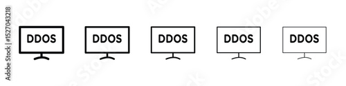 Ddos icon vector collection. EPS 10