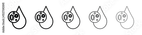 Dirty water drop icon vector collection. EPS 10