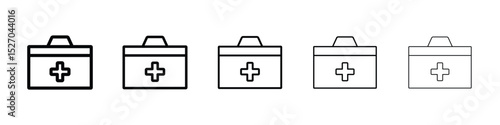Doctor bag icon vector collection. EPS 10