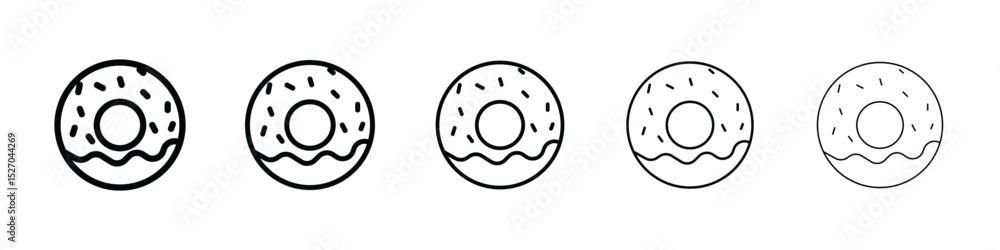 Fototapeta premium Donut icon vector collection. EPS 10