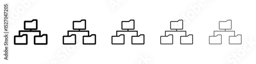 Folder tree icon vector collection. EPS 10