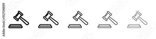 Gavel icon vector collection. EPS 10