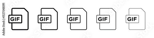 Gif icon vector collection. EPS 10