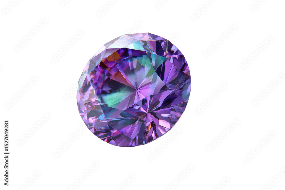 A purple diamond with a blue and green swirl A purple diamond with a blue and green swirl