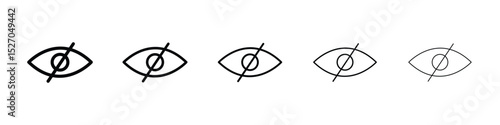 Hide icon vector collection. EPS 10