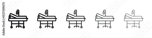 Hospital bed icon vector collection. EPS 10