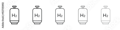 Hydrogen gas tank icon vector collection. EPS 10