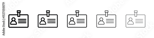 ID badge icon vector collection. EPS 10