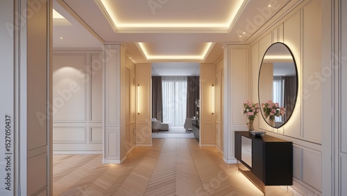 Luxury foyer with elegant details