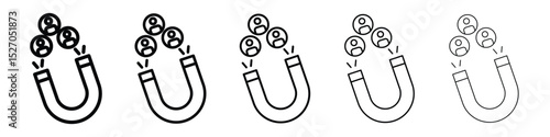 Magnet user icon vector collection. EPS 10