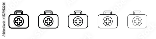 Medical aid kit icon vector collection. EPS 10