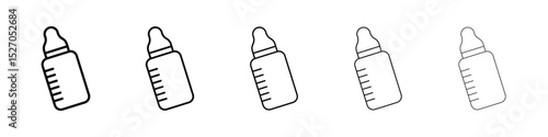 Milk bottle icon vector collection. EPS 10