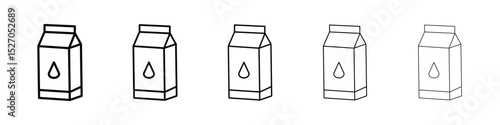 Milk carton icon vector collection. EPS 10