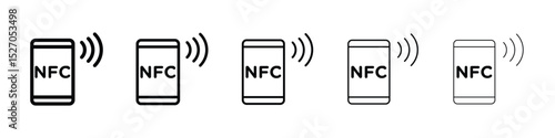 NFC communication icon vector collection. EPS 10