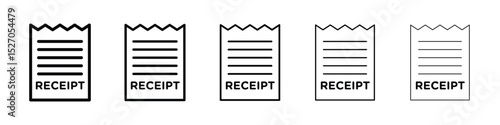 Paper receipt icon vector collection. EPS 10