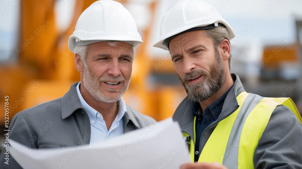 Construction Site Project Review with Architects and Constructors Construction Site Project Review with Architects and Constructors