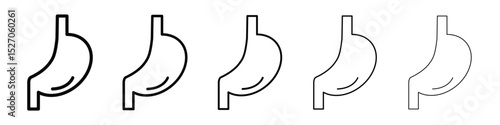 Stomach icon vector collection. EPS 10
